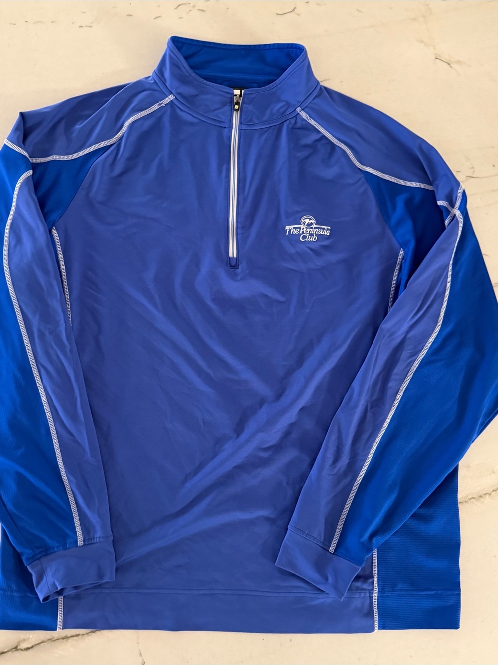 FootJoy Pullover Mens XL Blue Quarter Zip Golf Stretch Long Sleeve Peninsula